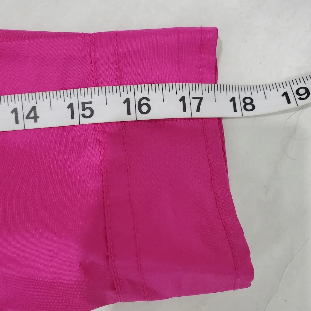 Talbots 100% silk sheath dress 6P Textured Fuschia Hot Pink Taffeta Shirt Dress - Picture 14 of 16